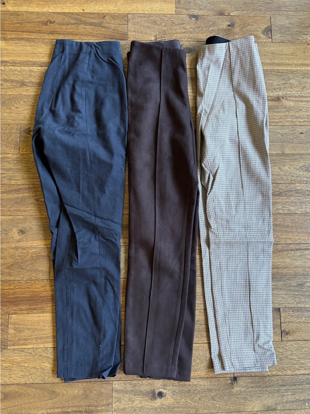 Banana Republic Sloan Pants Lot Size 6 Houndstooth, Navy, Brown Ponte Ankle Zip